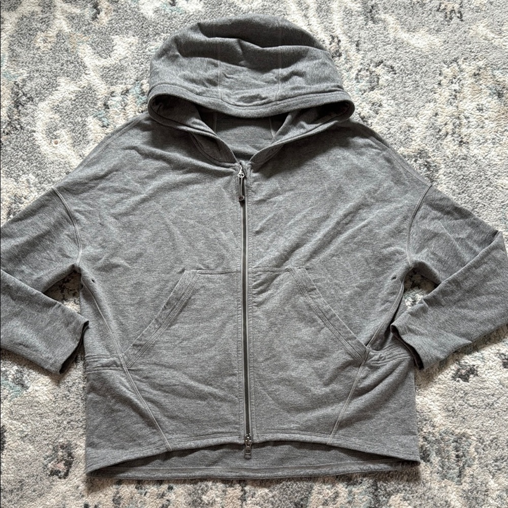 Lululemon Gray Zip Up Hooded Jacket